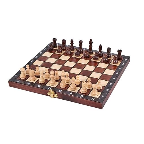 Schach Tragbares, leicht zu transportierendes Schachspielset für 2 Spieler, klassisches Lernspielzeug, Brettschach für Kinder, Anfänger und Erwachsene von ROLTIN