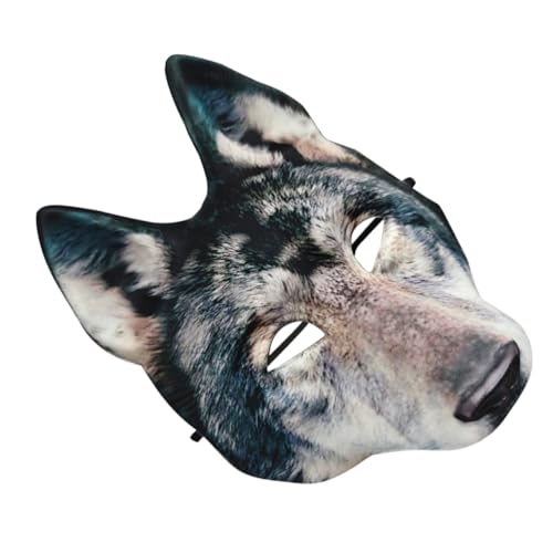 ROMANSENTIAL Halloween Tiermaske 3d Gruselige Werwolfmasken Maskerade Cosplay Wolfsmaske Realistische Wolfskopfmaske Für Halloween Cosplay Kostümpartys von ROMANSENTIAL