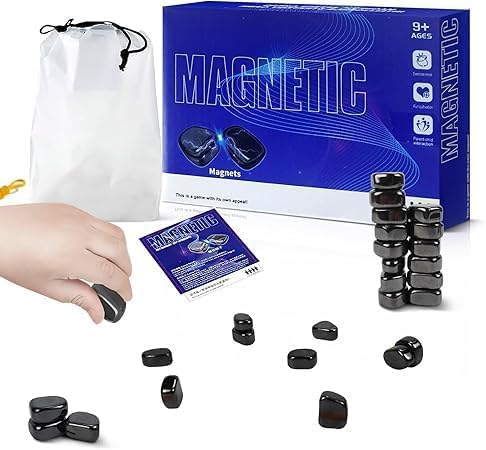 ROMANVIC Magnetisches Schachspiel,Tragbares Magnetspiel,Puzzle Checkers Spiel-Reisen Schach Magnetisch,Magnet Schach Tischspiele,Anwendbar auf Partyspiele mit der Familie von ROMANVIC