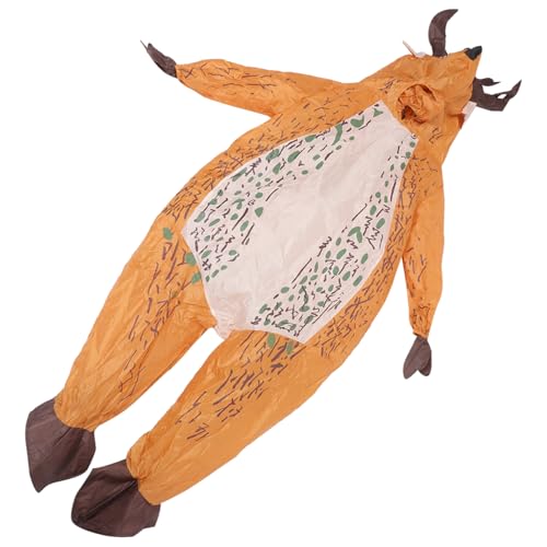 ROMISBABA 1 Satz Elch Aufblasbarer Anzug Explosionskostüme Für Erwachsene Aufblasbares Weihnachtskostüm Halloween-kostüm Für Erwachsene Party Karneval Hirsch Anzug Light Brown 190t Polyester von ROMISBABA