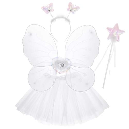 ROMISBABA 1 Satz Schmetterlingsflügel vierteiliges Set Tutu-Kleider für kleine Mädchen Schmetterlingskostüm Mädchen halloweenkostüme für kinder halloween kleider für kinder Performance-Kleid von ROMISBABA