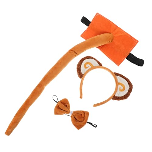 ROMISBABA 1 Satz Verkleide Requisiten Bärenkostüm Fuchsohren Hautpflege-stirnband Ohren Affenkostüm Stirnbänder Für Cosplay Cosplay Stirnband Dekorativer Stoff Brown von ROMISBABA