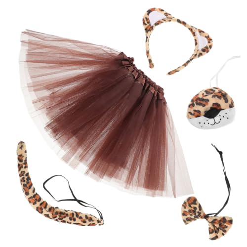 ROMISBABA 1 Satz Weihnachts-leoparden-set Leoparden-cosplay-nase Leopardenkostüm Für Cosplay-requisite Haarband Mit Leopardenohren Leopardenschwänze Leopardenohren Und - Stoff von ROMISBABA