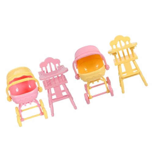 ROMISBABA 2 Sätze Miniatur Puppenhaus Babywagen und Hochstuhl Realistische Puppen Möbel Tragbar Detailreich Kindgerechtes Zubehör ROMISBABA 2 Sätze Miniatur Puppenhaus Babywagen und Hochstuhl Realistische Puppen Möbel Tragbar Detailreich Kindgerechtes Zubehör von ROMISBABA