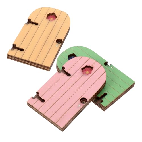 ROMISBABA 3 Stück Teiliges Miniatur Fairy Door für Puppenhaus Wand Dekoration Langlebige Garten Fee Tür Ornamente Kreative DIY Bastelzubehör für Feenhaus Gestaltung ROMISBABA 3 Stück Teiliges Miniatur Fairy Door für Puppenhaus Wand Dekoration Langlebige Garten Fee Tür Ornamente Kreative DIY Bastelzubehör für Feenhaus Gestaltung von ROMISBABA