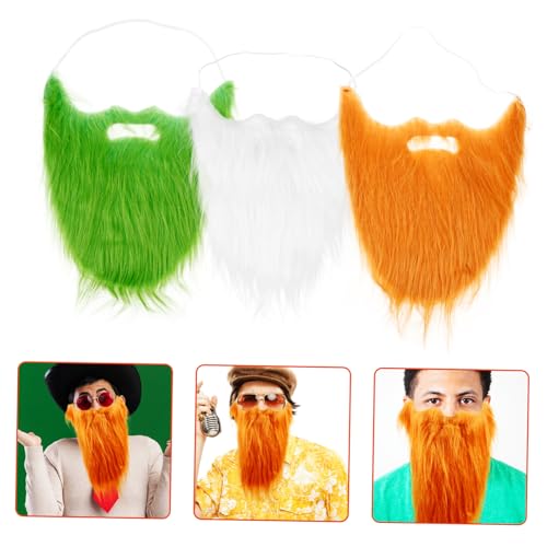 ROMISBABA Fake Beard Halloween Falscher Bart 3 Teiliges Set Realistischer Schnurrbart Und Bart Künstliche Bärte Für Kostümpartys Halloween Und Theateraufführungen Falscher Bart Für Erwachsene Und von ROMISBABA