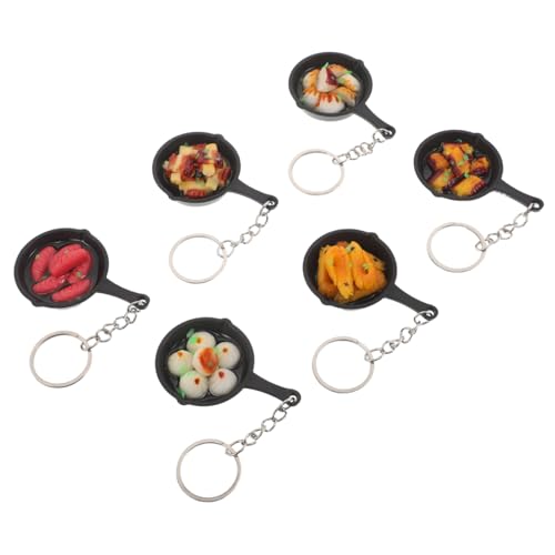 ROMISBABA 6 Stück Mini Pfannen Schlüsselanhänger mit Realistischen Essensmotiven Handliche Taschenanhänger Lustige Food Charms für Partygeschenke und Dekorative Taschenaccessoires ROMISBABA 6 Stück Mini Pfannen Schlüsselanhänger mit Realistischen Essensmotiven Handliche Taschenanhänger Lustige Food Charms für Partygeschenke und Dekorative Taschenaccessoires von ROMISBABA
