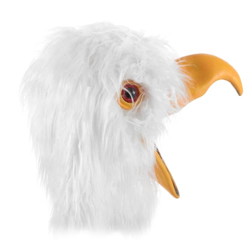 ROMISBABA Adlermaske Adler-halloween-maske Halloween-maske Lustig Vogel Maske Tiermasken Für Erwachsene Falkenkostüm Vogelkostüm Lustige Halloween-maske Tierkopfmaske Emulsion Weiß von ROMISBABA