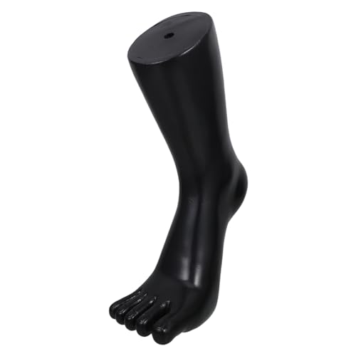 ROMISBABA Ausstellungsständer Für Fußmodelle Realistische Füße Schaufensterpuppenfußständer Socken-mannequin-fuß-display Knöchelschaufensterpuppe Socken Fußmodell Sockenform Black Pvc von ROMISBABA