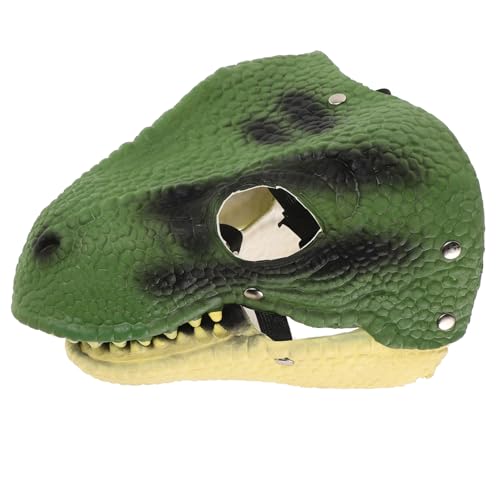 ROMISBABA Dinosaurier-kopfbedeckung Cosplay-dinosaurier-maske Halloween-dinosaurier-maske Halloween-requisite Dinosaurier-maske Für Party Cosplay-partymaske Velociraptor-maske Green Emulsion von ROMISBABA