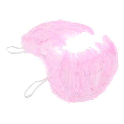 ROMISBABA Engelsfederflügel Engelsflügel Für Mädchen Performance-plume-flügel Halloweenkostüm Weihnachts-performance-requisite Rollenspielkostüm Engelsflügel Für Cosplay Flügel Kostüm Rosa von ROMISBABA