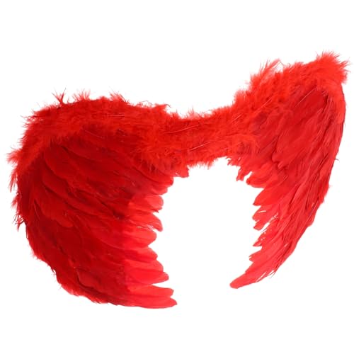 ROMISBABA Engelsfederflügel kinderkleider kinderkleidung dekoration party Weihnachts-Performance-Requisite Mädchenkostüm rotes kleid Kinderkommode Engelsflügel für Kinder Cosplay-Flügel von ROMISBABA