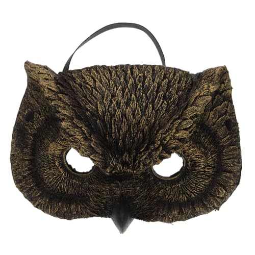 ROMISBABA Eulenmaske Verkleidungsmaske Maskenparty Maskenfest Halloween-Attacken Maskenspiel Halloween-Vogelmaske Dschungeltiermaske Maskerade Masken Frauen Maskenball Maske PU-Schaum Golden von ROMISBABA