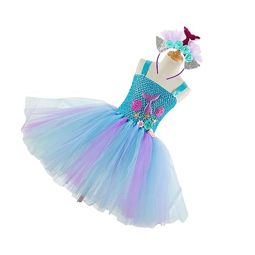 ROMISBABA Polyester Meerjungfrau Tutu Rock Prinzessin Kostüm Für Jungen Und Mädchen Party Geburtstag Anlässe Größe 6 Hd93430 von ROMISBABA