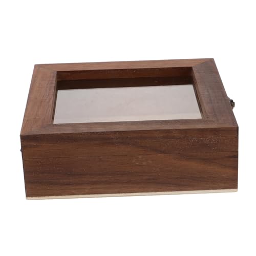 ROMISBABA Muster Vitrine Andenken Schmuckvitrine Vitrine Für Insekten Shadowbox Vitrine Muster-display-rahmen Vitrine Für Schmetterlinge Schattenboxen Boxen Zur Aufbewahrung Holz Light Brown von ROMISBABA