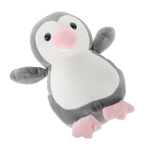 ROMISBABA Pinguin Kissen Stofftiere Pinguin Pinguin Stofftier Stoffpinguin Stofftier Pinguin Cartoon Tiere Spielzeug Kinder Stofftier Cartoon Tierspielzeug Plüsch Grau von ROMISBABA