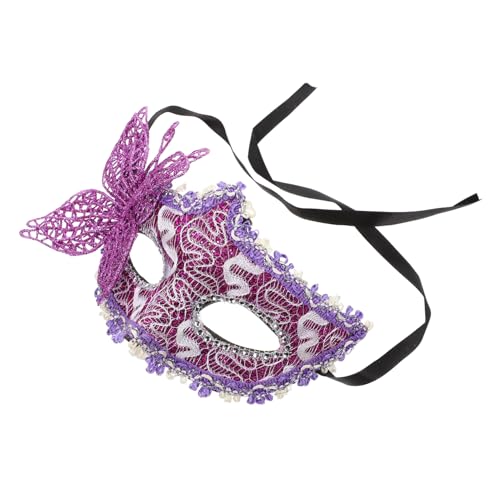 ROMISBABA Spitzen Halbgesichtsmaske Damen Masquerade Ball Kostüm Accessoire für Halloween Karneval Cosplay Party mit Elegantem Schmetterlingsdesign ROMISBABA Spitzen Halbgesichtsmaske Damen Masquerade Ball Kostüm Accessoire für Halloween Karneval Cosplay Party mit Elegantem Schmetterlingsdesign von ROMISBABA