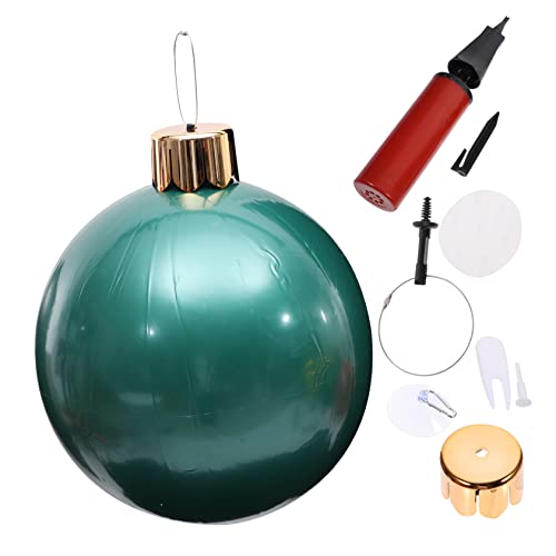 ROMISBABA Weihnachtsballons Weihnachtskugelverzierung Weihnachtliche Aufblasbare Balldekoration Weihnachten Übergroßer Aufblasbarer Ball Aufblasbare Bälle in Übergröße Pvc Green von ROMISBABA