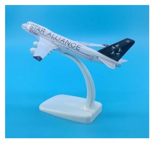 RONGCH Ferngesteuertes Flugzeug 16CM 1:400 B747-400 Modell Der Star Alliance Airlines Mit Flugzeugdekorationsmodell Aus Basismetalllegierung von RONGCH