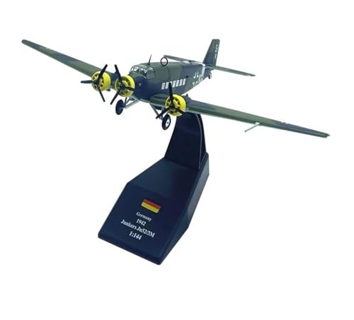 RONGCH Ferngesteuertes Flugzeug Diecast JU-52 Transportflugzeug Im Maßstab 1:144, Legierungsmaterial, Modellflugzeug, Spielzeug, Dekoration von RONGCH
