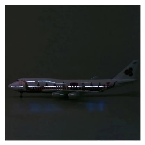 RONGCH Ferngesteuertes Flugzeug Spielzeug-Flugzeugmodell Im Maßstab 1:150, Thai Airways Dragon B747, Druckguss-Harzflugzeug Mit Lichtrad(Größe:with Light) von RONGCH