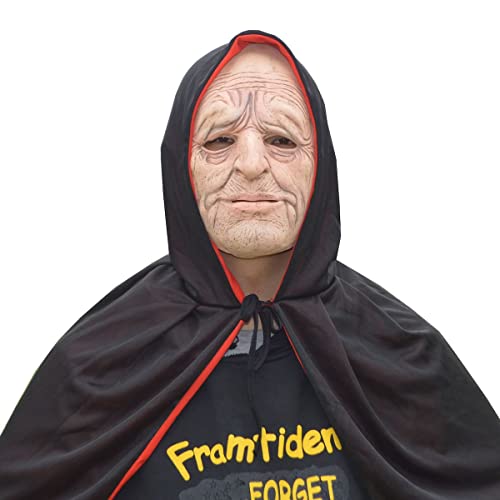 RONGYEDE-Drama Performance Bühne Cosplay Maske Alter Mann Halloween Tanz Party Performance Cosplay Maske Horror Kopfbedeckung für Halloween Karneval Kostüm Party Requisiten von RONGYEDE