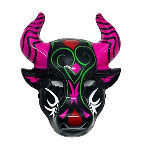 RONGYEDE-Hworks Bull Mask Plastic Full Face Mask Cosplay Costume Props for Halloween Party von RONGYEDE