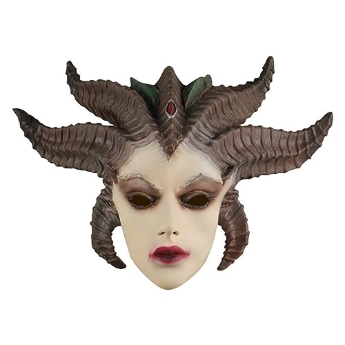 RONGYEDE-Hworks Cosplay Kostüm Maske Diablo Maske Kopfbedeckung Nephalem Lilith Halloween Full Face Performance von RONGYEDE