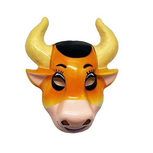 RONGYEDE-Hworks Gold Bull Mask Plastic Full Face Mask Cosplay Costume Props for Halloween Party von RONGYEDE