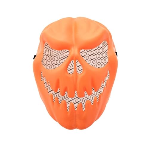 RONGYEDE-Hworks Orange Kürbis Skelett Cosplay Maske Halloween Cosplay Requisiten Party Overhead Abdeckung für Kinder und Erwachsene von RONGYEDE