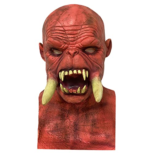 RONGYEDE-Menschliche Cosplay Maske Kopfbedeckung Halloween Horror Cosplay Maske Horror Kopfbedeckung für Halloween Karneval Kostüm Party Requisiten von RONGYEDE