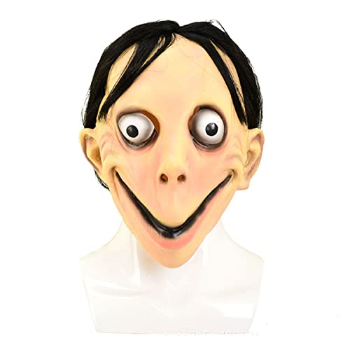 RONGYEDE-Momo Cosplay Mask Halloween Horror Headgear Cosplay Masquerade Party Costume Props Mask Horror Headwear for Halloween Carnival Costume Party Props von RONGYEDE