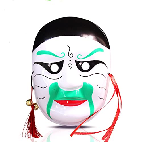 RONGYEDE-Painted Beijing Opera Mask Horror Headpiece for Halloween Carnival Costume Party Props von RONGYEDE