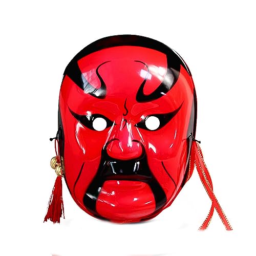 RONGYEDE-Painted Beijing Opera Mask Horror Headpiece for Halloween Carnival Costume Party Props von RONGYEDE