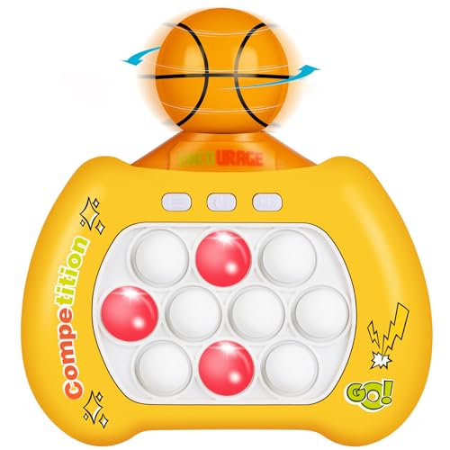 RONSTONE Quick Push Bubble Game Spiel mit 360° drehbarem Korbball, Verbesserte 999 Levels Fidget Toys,Elektronisches Sensorspiel Dekompressions Spielzeug Puzzle Games Geschenk für Kinder Erwachsene von RONSTONE