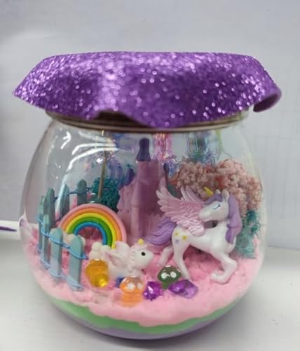 DIY Kreatives Einhorn-Terrarium-Set, Spielzeug für Jungen und Mädchen, Neuartiges Einhorn-Bastelset in 13 leuchtenden Farben mit zeitgesteuerter Fernbedienung für Kinder ab 3, 4, 5, 6, 7 8+ Jahren von RONSTONE