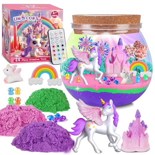 DIY Kreatives Einhorn-Terrarium-Set, Spielzeug für Jungen und Mädchen, Neuartiges Einhorn-Bastelset in 13 leuchtenden Farben mit zeitgesteuerter Fernbedienung für Kinder ab 3, 4, 5, 6, 7 8+ Jahren DIY Kreatives Einhorn-Terrarium-Set, Spielzeug für Jungen und Mädchen, Neuartiges Einhorn-Bastelset in 13 leuchtenden Farben mit zeitgesteuerter Fernbedienung für Kinder ab 3, 4, 5, 6, 7 8+ Jahren von RONSTONE