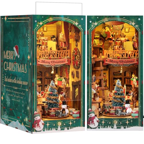 RONSTONE Book Nook Kit mit Staubschutzhülle - DingDang Hütte DIY Miniatur Puppenhaus Booknook mit Led-Lichtern - 3D Puzzle Book Nooks Buch Regal Dekoration Geschenk für Erwachsene ab 14 Jahren RONSTONE Book Nook Kit mit Staubschutzhülle - DingDang Hütte DIY Miniatur Puppenhaus Booknook mit Led-Lichtern - 3D Puzzle Book Nooks Buch Regal Dekoration Geschenk für Erwachsene ab 14 Jahren von RONSTONE
