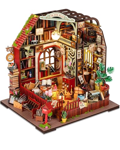 RONSTONE DIY Book Nook ohne Staubschutzhülle – Puppenhaus aus Holz mit detaillierter Farbanleitung und LED-Licht – Handgefertigtes Set für kreative Heimdekoration RONSTONE DIY Book Nook ohne Staubschutzhülle – Puppenhaus aus Holz mit detaillierter Farbanleitung und LED-Licht – Handgefertigtes Set für kreative Heimdekoration von RONSTONE