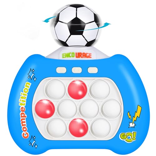 RONSTONE Quick Push Bubble Game Spiel mit 360° drehbarem Fußball, Elektronisches Sensorspiel Dekompressions Puzzle Games Spielzeug Fidget Toys Geschenk für Kinder Erwachsene von RONSTONE