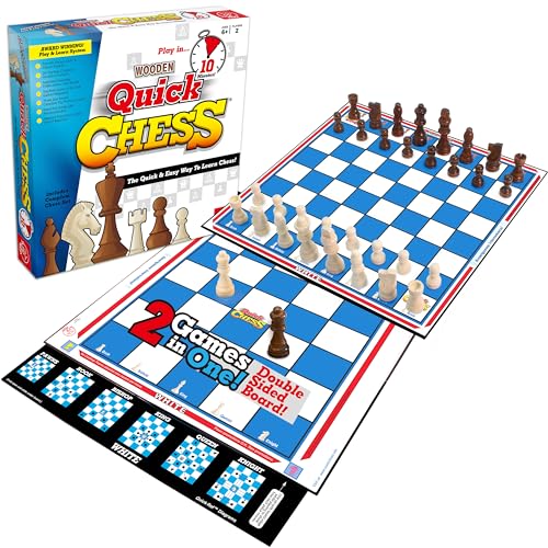 ROO GAMES QG01 Quick Chess – Schach Lernen mit 8 einfachen Aktivitäten – für Kinder ab 6 Jahren – Schach-Set für Kinder, Weiß von ROO GAMES