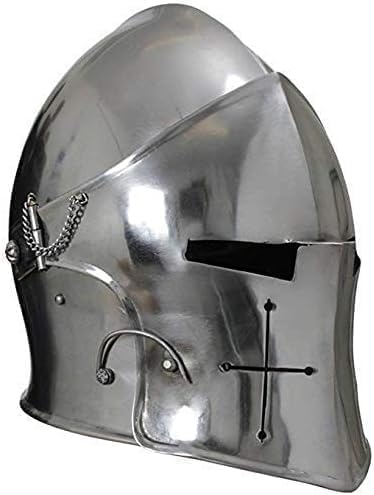 ROOVINZISAL Inspirierter italienischer Barbuta-Helm – Tempelritter Kreuzritter Rüstung für mittelalterliche Wohnkultur & Weihnachtsgeschenk von ROOVINZISAL