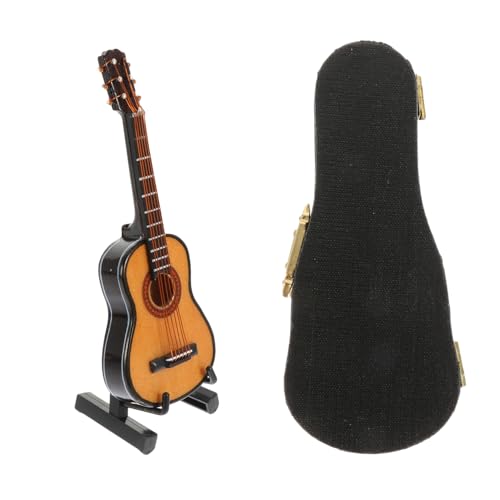 RORPOIR Mini Klassische Gitarre Modell Miniture Gitarre für Puppenhäuser Folk Gitarre Decor Desktop Ornament von RORPOIR