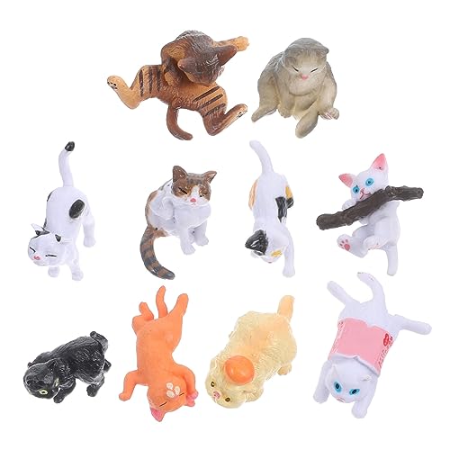 RORPOIR Mini Katzen Figuren Niedliche Katzen Dekorationen Für Miniatur Landschaften Tischdekoration Katzen Modelle Kawaii Katzen Figuren Set von RORPOIR