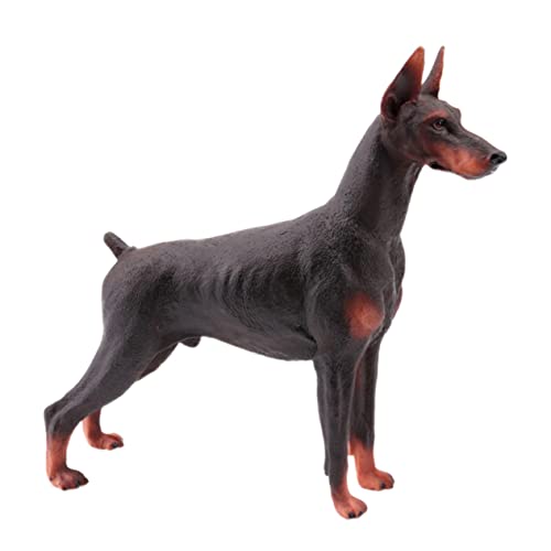 RORPOIR 1stk Hundemodell Imitierte Dobermann-Statue Simulation Dobermann-Modell Simulationsdekoration Modell Pädagogisches Spielzeug Wildes Modell Modelle Dobermann Pinscher Kind von RORPOIR