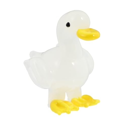 RORPOIR 1stk Ornamente Tiermodell Gans Ornament Weiße Verzierung Miniatur-gänsefigur Miniaturenten Entenmodell Mini-Spielzeug Miniatur-tierfigur Auto- Miniaturtiere Mini-Enten Glas von RORPOIR