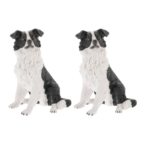 RORPOIR Mini Deutscher Schäferhund Border Collie Figuren Hund Realistische Modell Pädagogisches Spielzeug für Kinder von RORPOIR