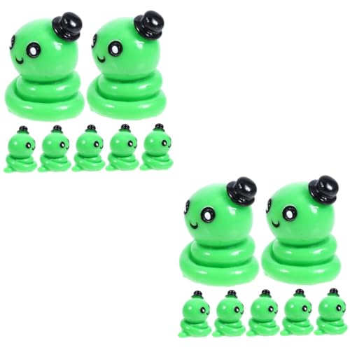 RORPOIR 20 STK Mikro-Landschaftsverzierung Dekorative Schlangenfiguren Miniaturtierfiguren Tierfiguren für den Balkon Mini-Tierfigur im Querformat Mini-Tiermodell Tierminiaturen Harz Green von RORPOIR