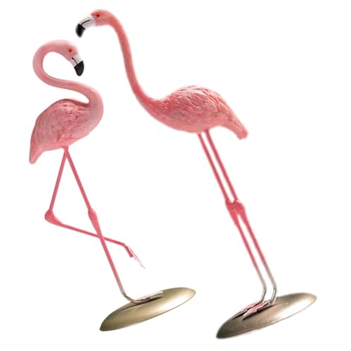 RORPOIR 2st Flamingofiguren Wohnkultur Flamingo-Dekoration Für Den Außenbereich Flamingo-Schwimmbad Kleiner Flamingo Flamingo-gastgeschenke Flamingo-partydekorationen Rasenflamingo Harz von RORPOIR