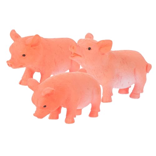 RORPOIR 3St Mikro-Landschaftsschwein-Ornamente Nutztiere für Kleinkinder Scheune Figuren car Decoration Auto Dekoration Schweinchenfigur Miniatur-Schweinchen-Schmuck Plastik von RORPOIR